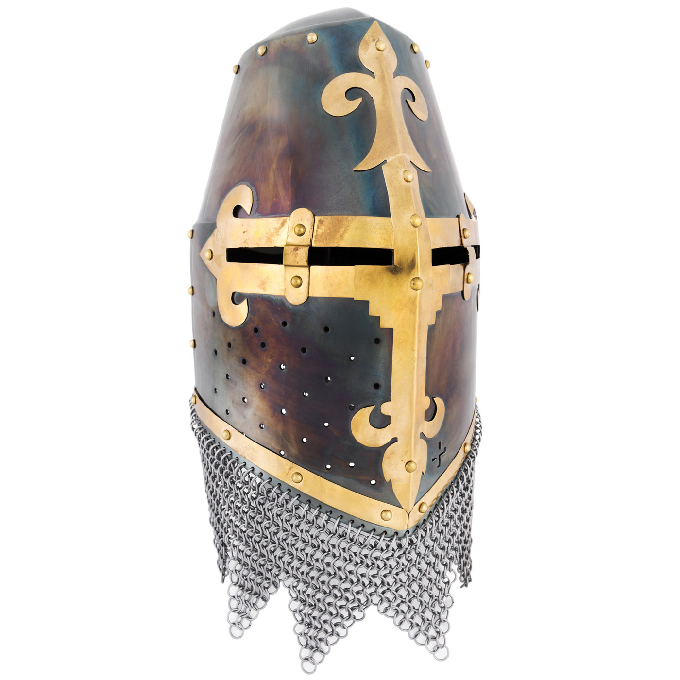 Bild von Topfhelm der Rieter von Kornburg – Rekonstruktion um 1375, 1,6 mm Stahl, schaukampftauglich