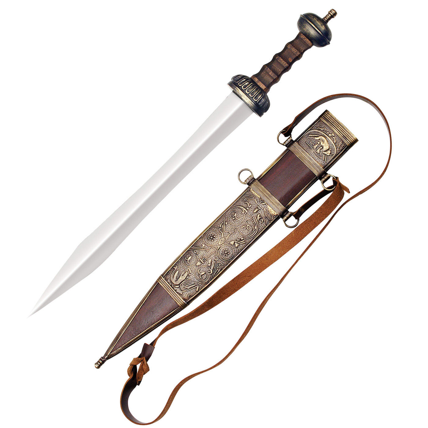 Bild von Römischer Centurio Gladius – handgeschmiedet mit Scheide & Trageriemen – Windlass 