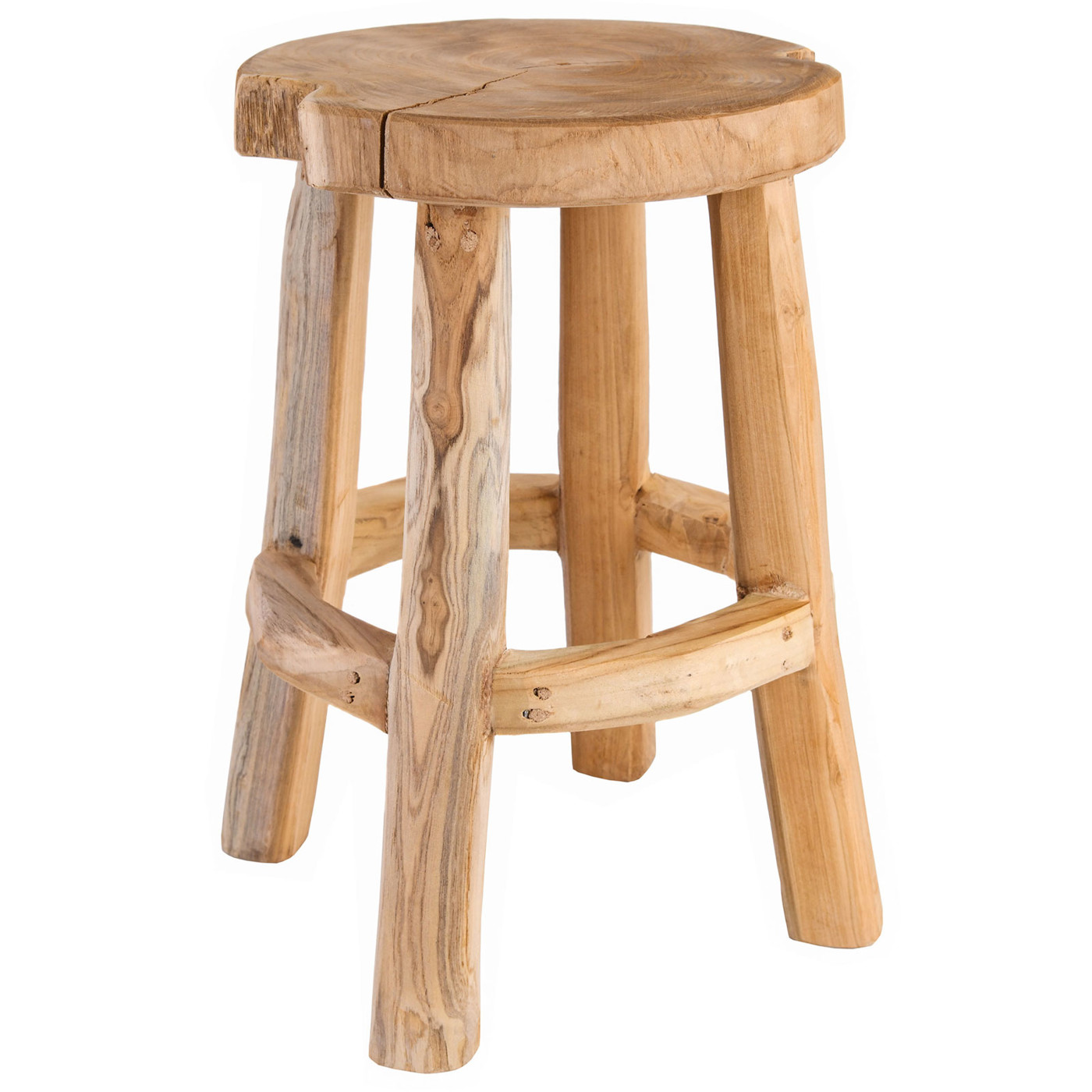 Bild von Rustikaler Holz-Hocker – Handgefertigt, ca. 45 cm hoch – Ideal für Mittelalter, Reenactment & Zuhause