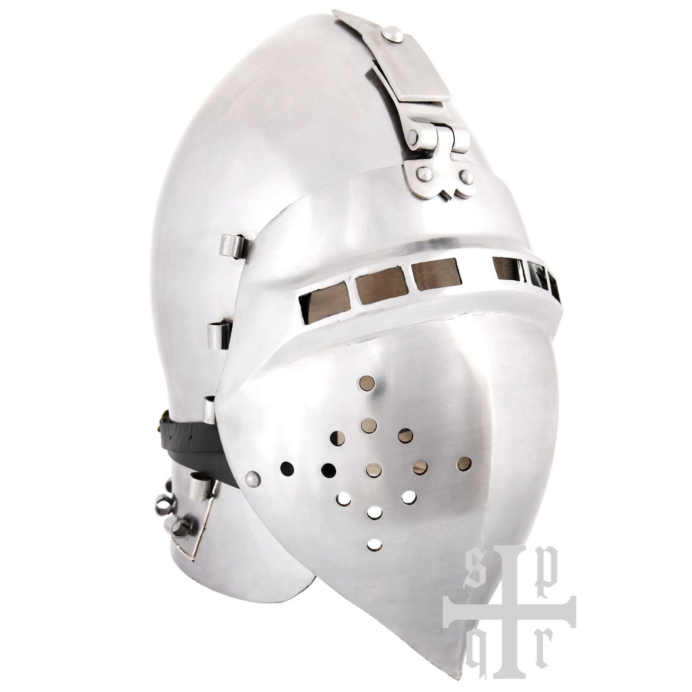 Bild von Deutsche Beckenhaube mit Visier, ca. 1370 – Ritterhelm aus 2 mm Stahl, schaukampftauglich