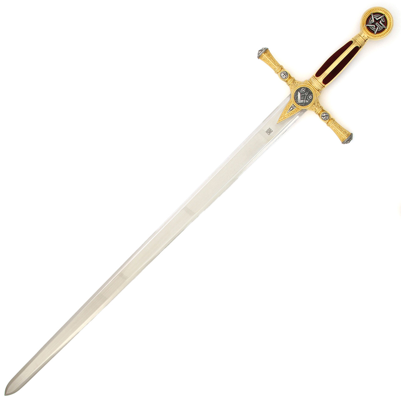 Bild von Freimaurer-Schwert Gold Edition – Marto, 116 cm, mit Symbolik der Bruderschaft