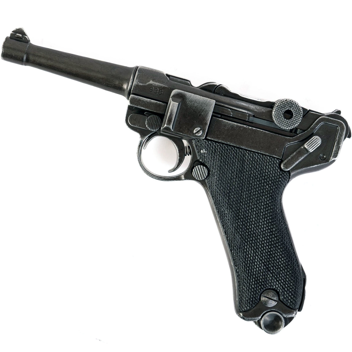 Bild von Deutsche Luger-Pistole P08 Parabellum 1898 – Denix Dekowaffe im Used-Look