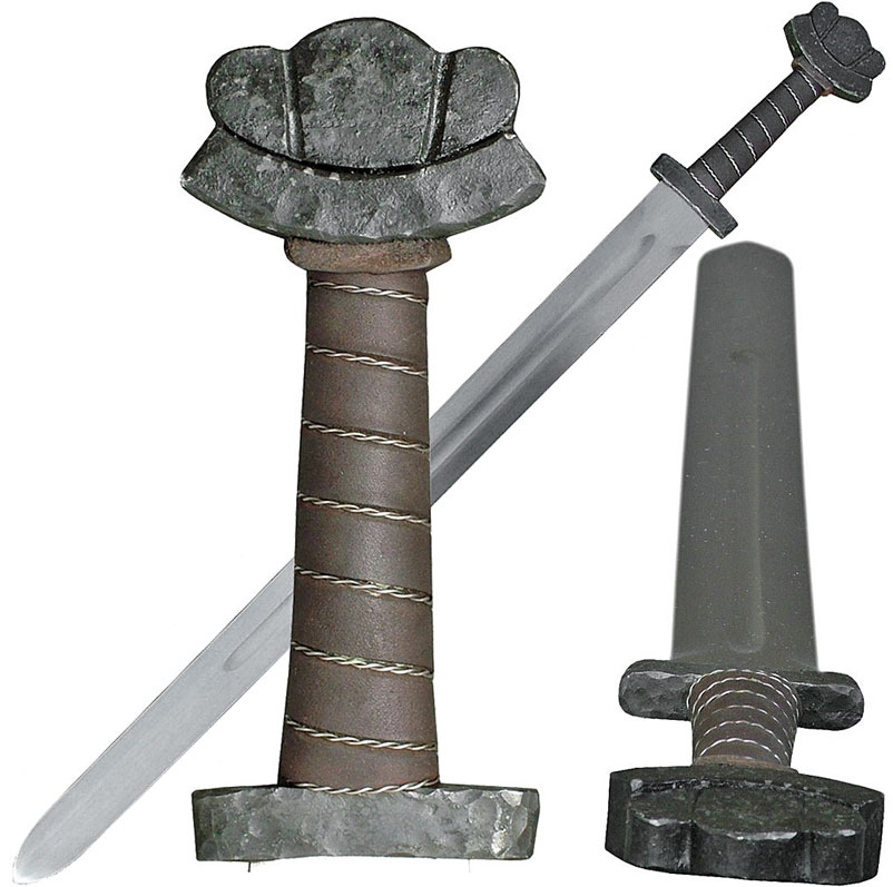 Wikingerschwert mit markantem Knauf und schlichter Klinge