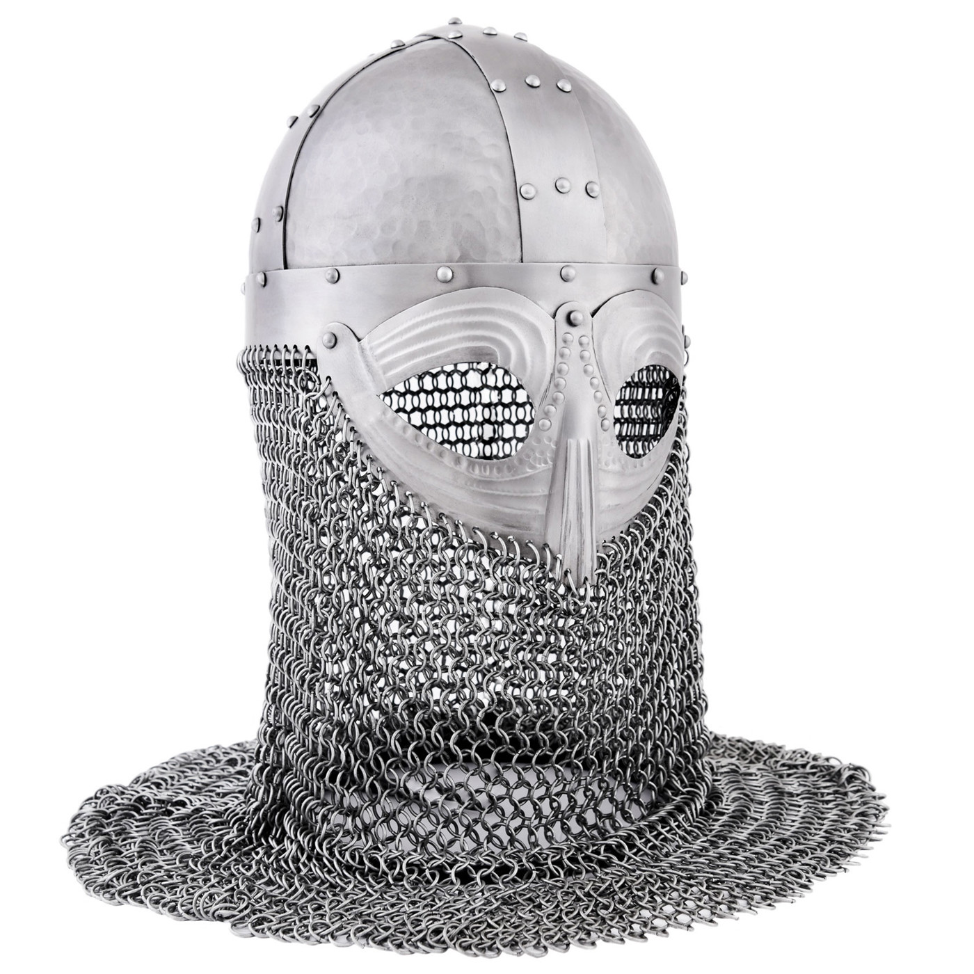 Bild von Vendelhelm mit Kettenbrünne – Frühmittelalterlicher Wikingerhelm aus 1,2 mm Stahl