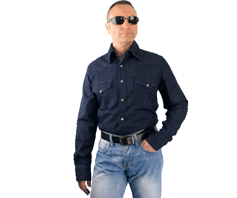 Joe 2XL Westernhemd Schwarz - Robustes Jeanshemd im Westernstil. Günstig  kaufen