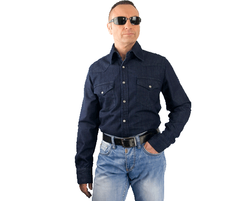 Joe 2XL Westernhemd Schwarz Westernstil. Günstig Jeanshemd im Robustes kaufen 