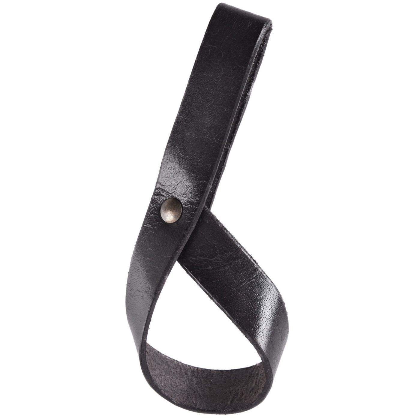 Bild von Gürtelhalter für Trinkhorn aus Leder – Hornhalter in Schwarz, handgefertigt