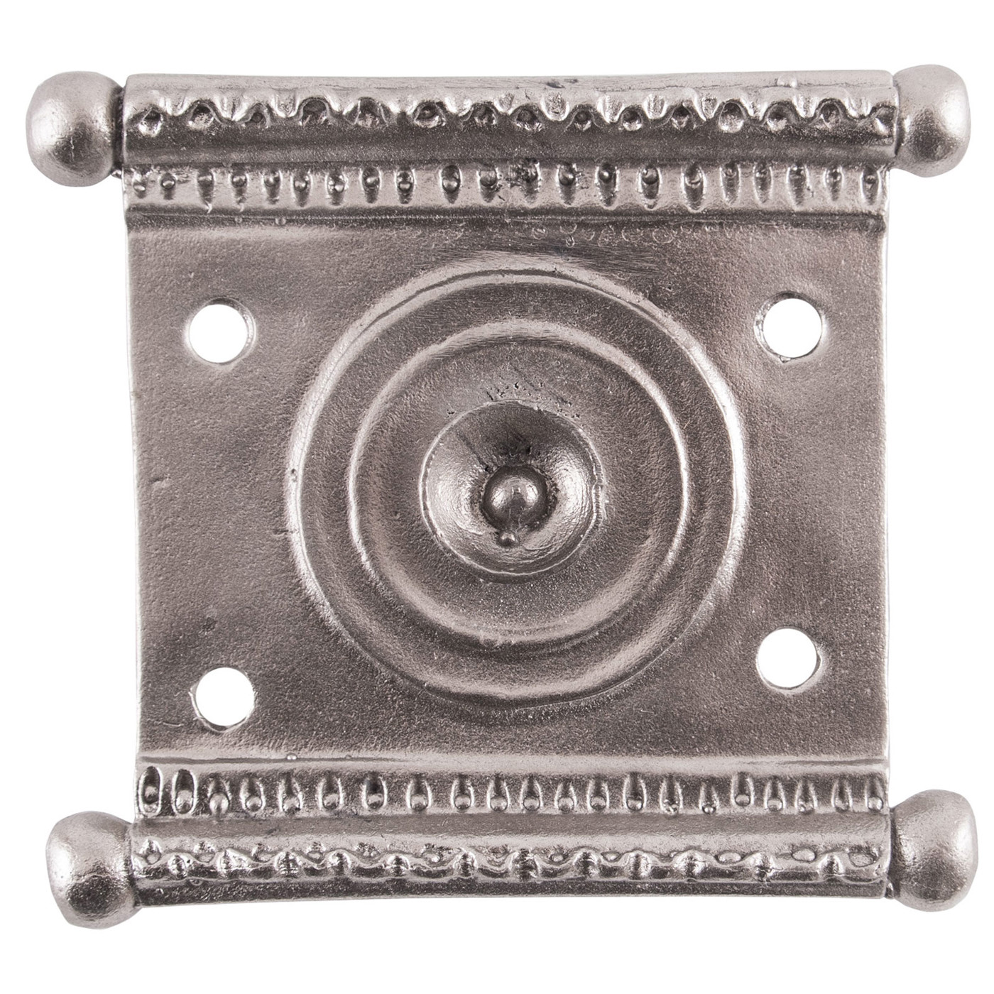 Bild von Römische Gürtelplatte „Tekija-Muster“, verzinntes Messing – Replik Flavierzeit (für ca. 5 cm Gürtel)rsgürtel
