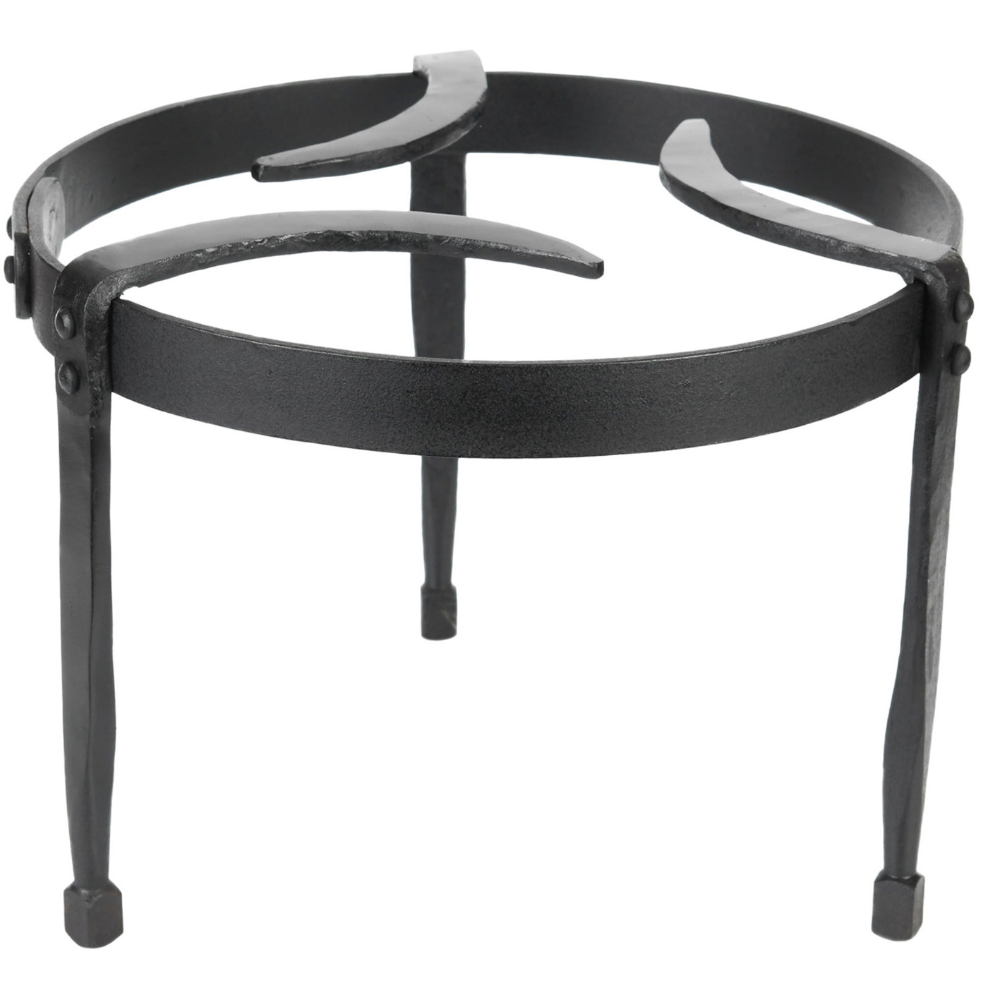 Handgeschmiedetes Mittelalter-Dreibein aus Stahl Handgeschmiedetes Mittelalter-Dreibein aus Stahl