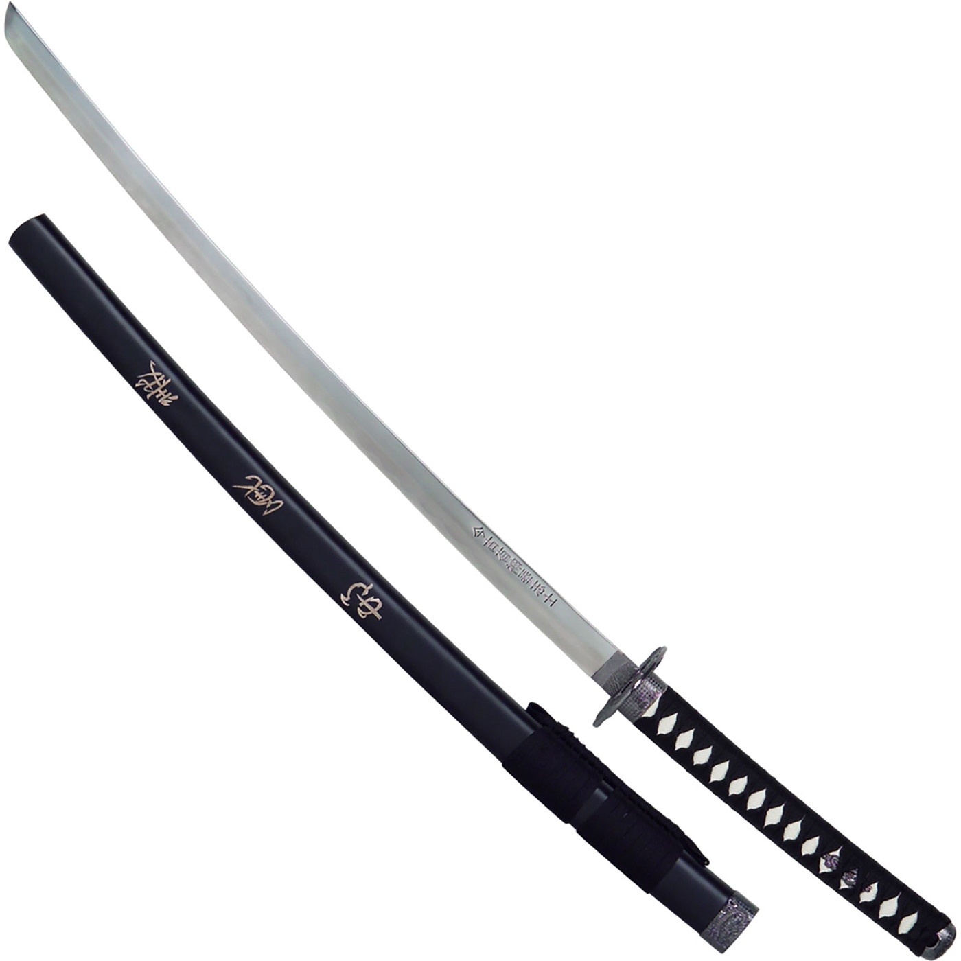 Samurai Katana mit Holzscheide und japanischen Schriftzeichen