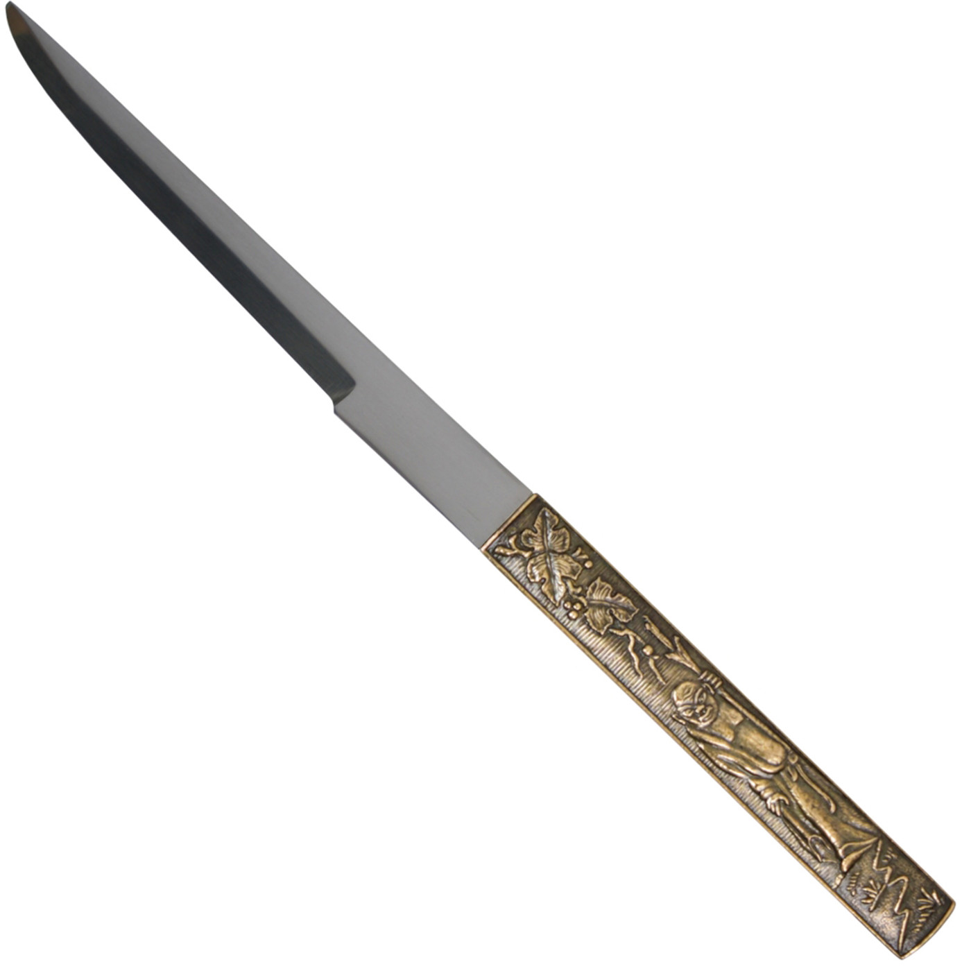 Kozuka Beimesser Dekoreplik – Japanisches Kogatana im Samurai-Stil, 21,5 cm – Gold oder Bronze