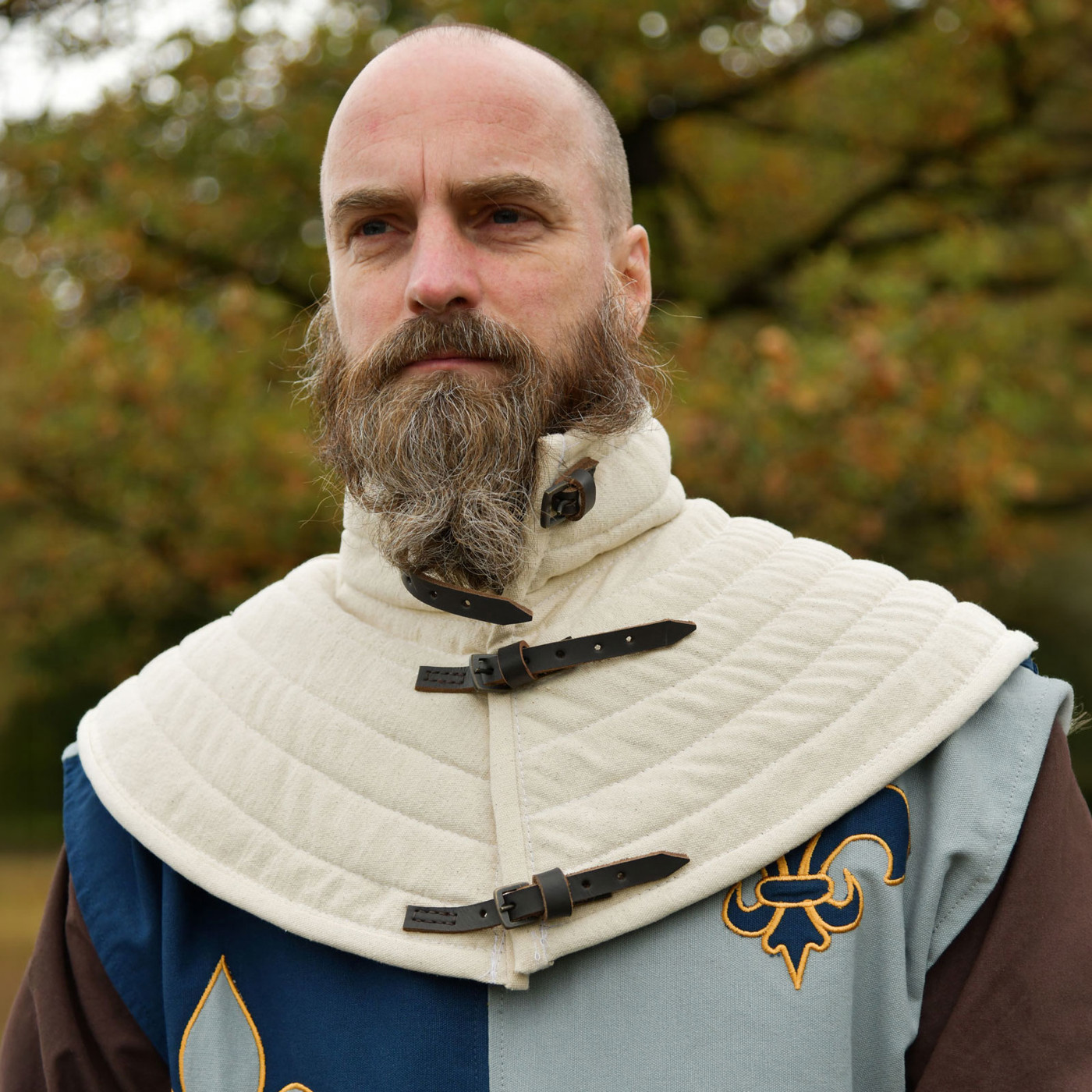 Mittelalter Kragen gepolstert für Kettenhaube und Halsberge