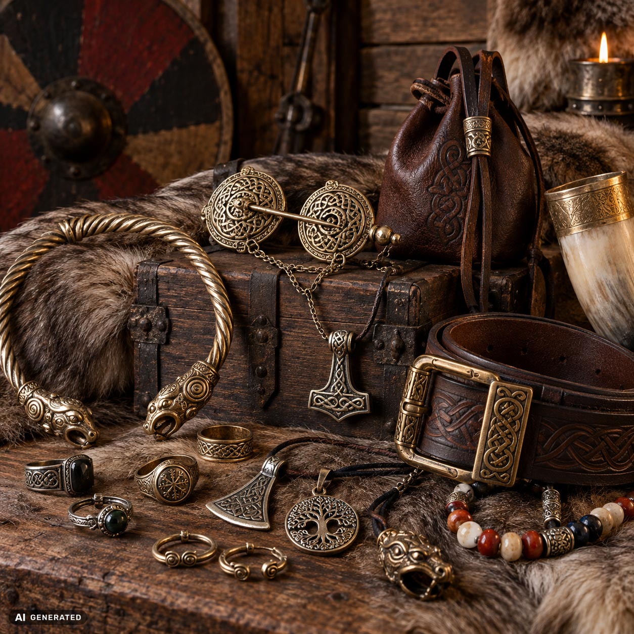 Wikinger Schmuck, Fibeln & Zubehör