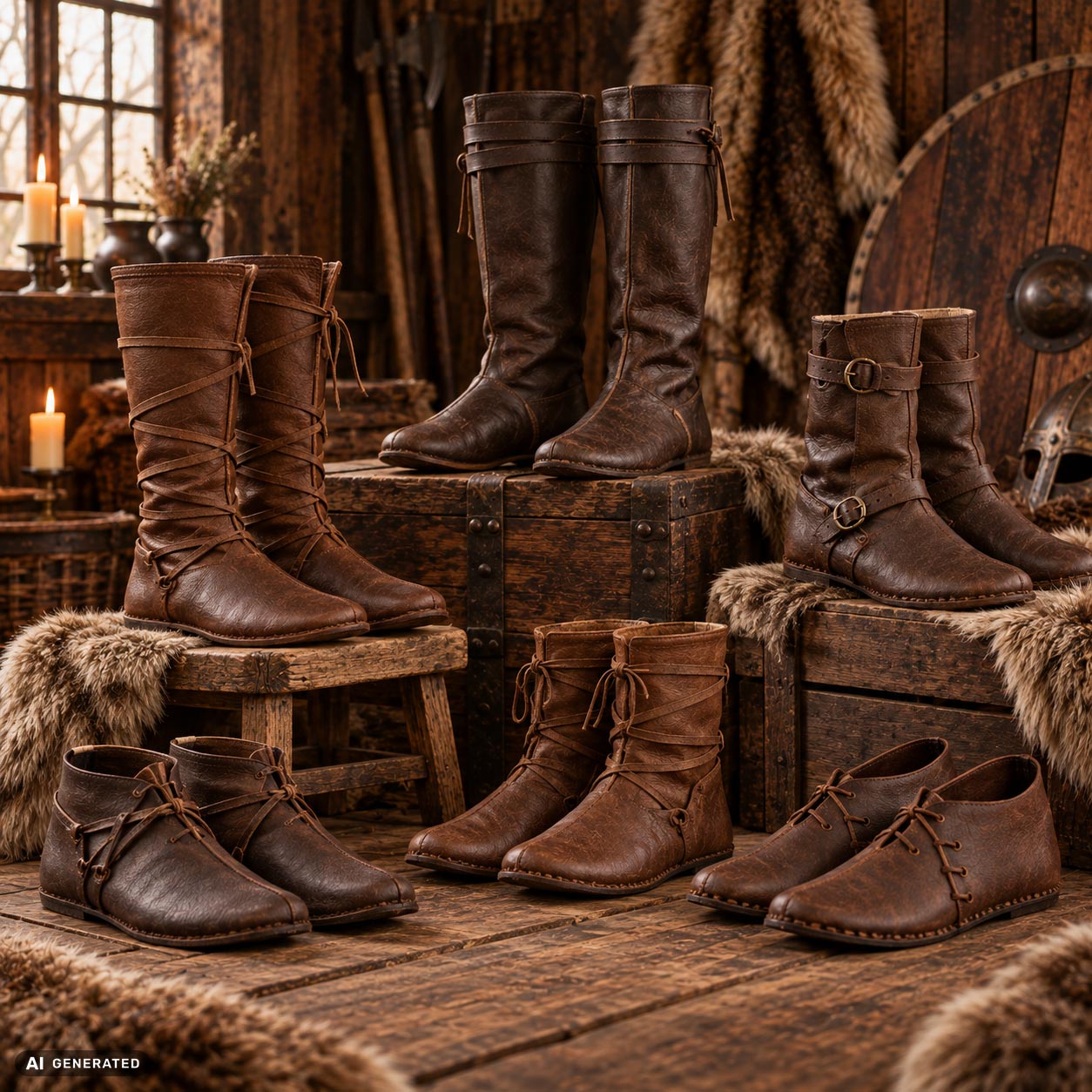 Wikingerschuhe & Stiefel