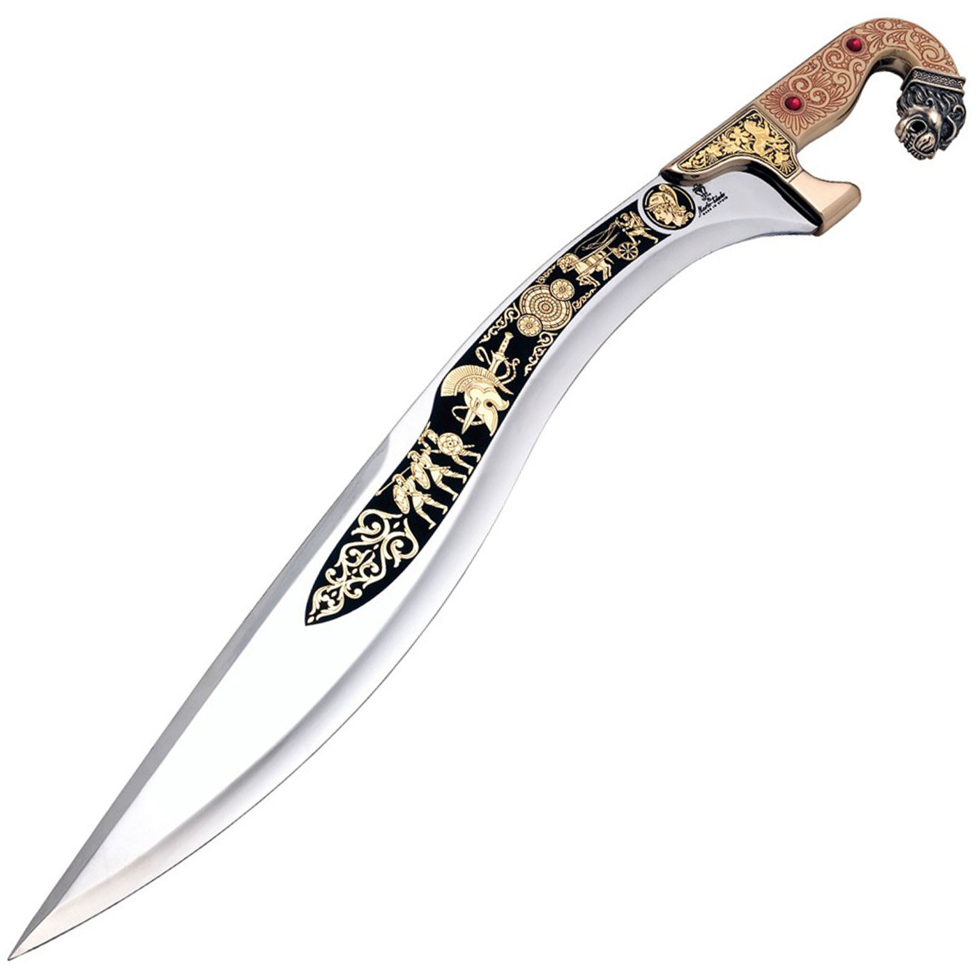 Schwert Alexander der Große Limited Edition von Marto mit geschwungener verzierter Edelstahlklinge
