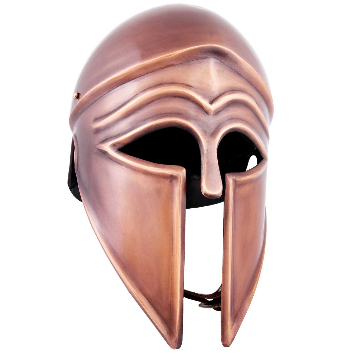 Italo-korinthischer Helm aus Stahl mit bronziertem Antikfinish