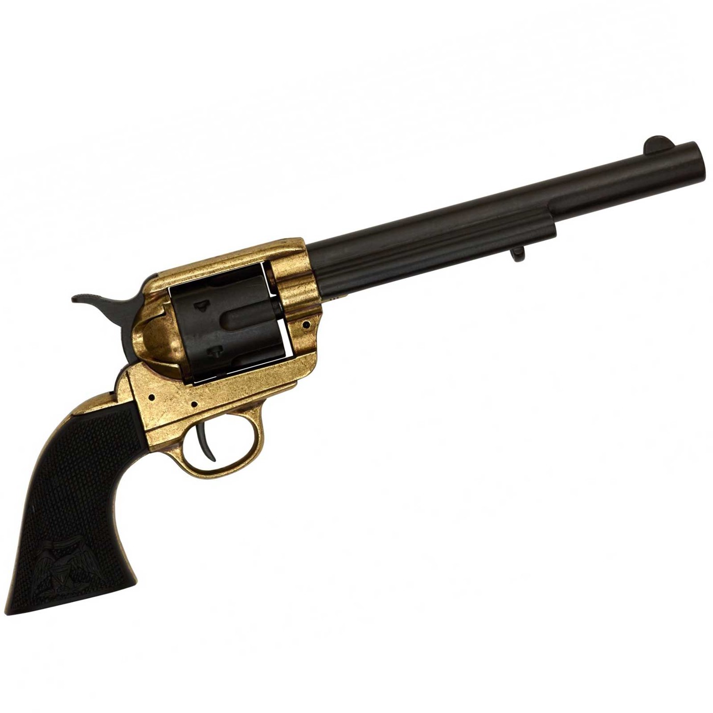 DENIX Colt Peacemaker 1873 7,5 Zoll Schwarz Messing Gesamtansicht