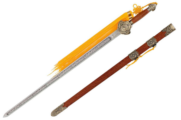 Bild von Tai-Chi-Schwert mit Ornamentätzung