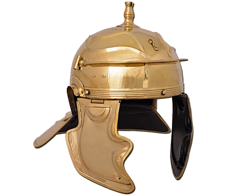 Bild von Römerhelm Imperial Gallic G Worms Messing