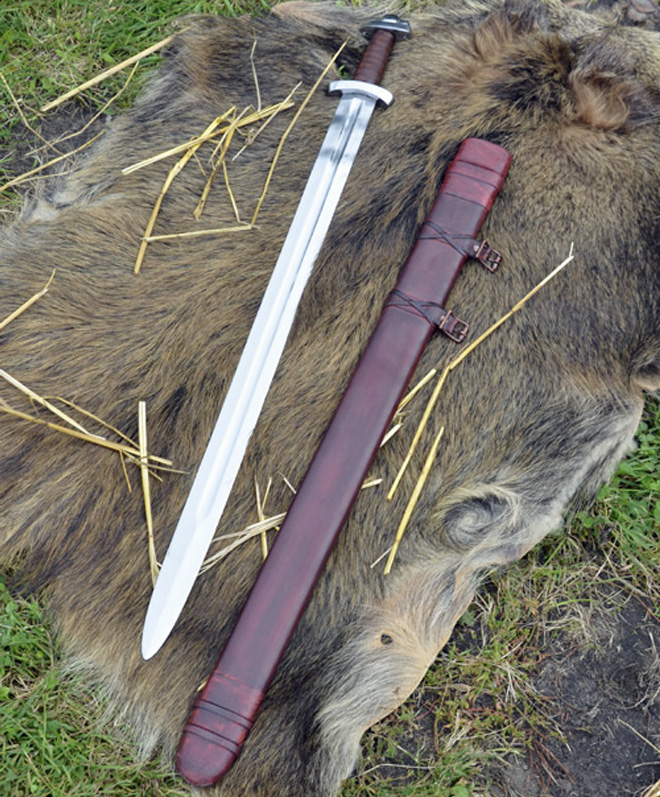 Bild von Wikingerschwert Godfred mit Lederscheide
