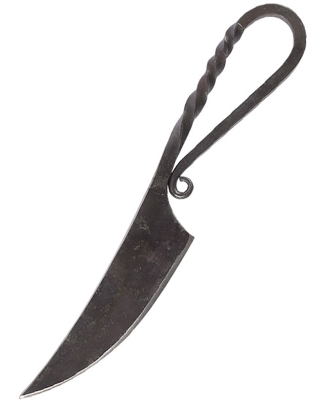 Bild von Geschmiedetes Mittelaltermesser m. Scheide