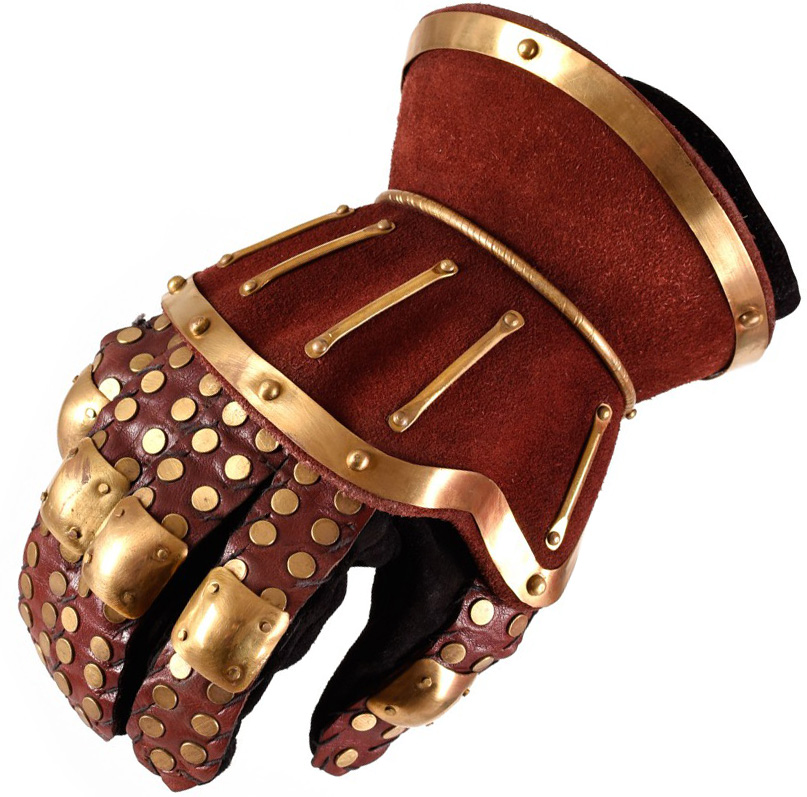 Bild von Stundenglashandschuhe rot/gold