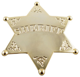 Bild von Sheriffstern vergoldet
