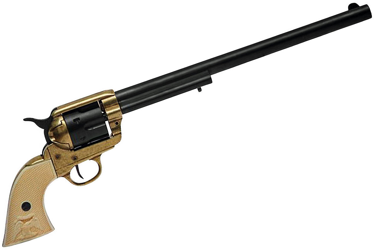 Bild von Colt Peacemaker 1873 12" messing/schwarz