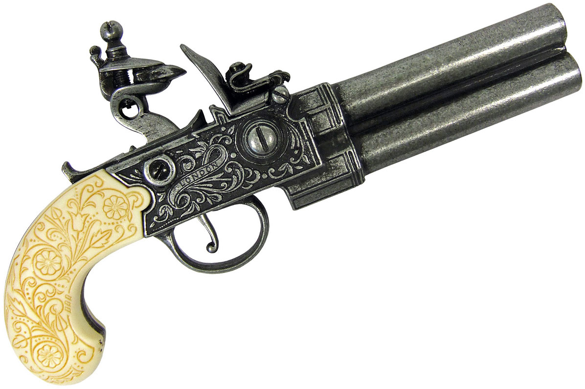 Bild von Steinschloßpistole Twigg England grau