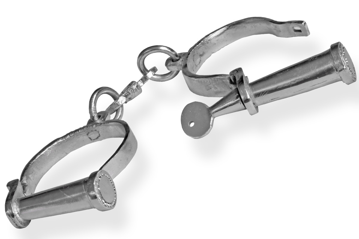 Bild von Handschellen mit Schlüssel silber