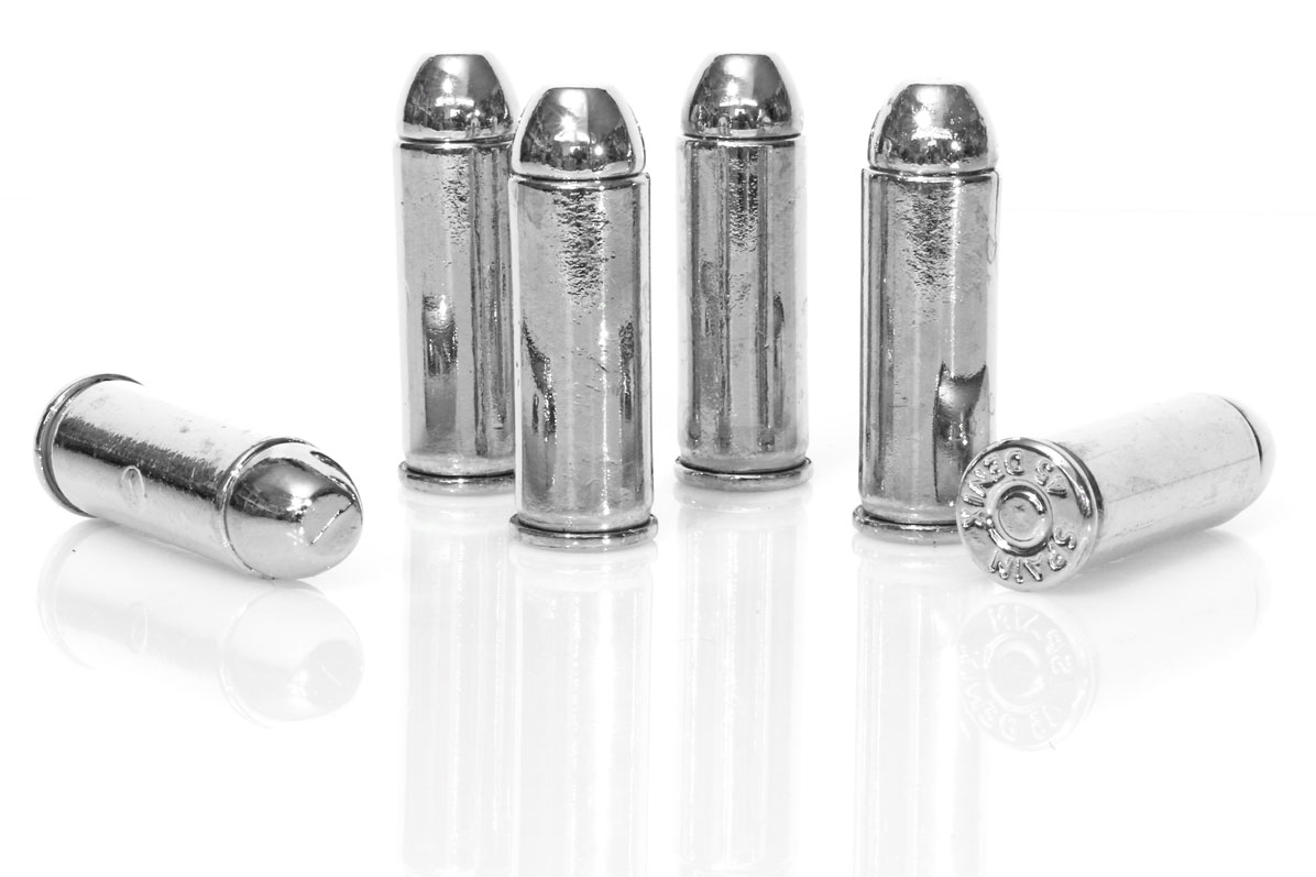 Bild von Dummypatronen Kal.45 silber (6 Stück)