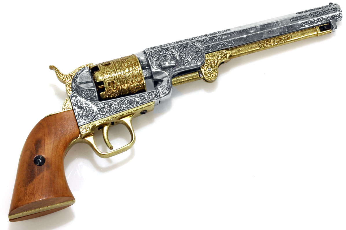 Bild von Colt Modell Navy USA 1851 messing-/silberfarben